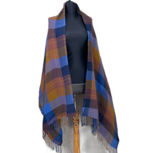 PrAna  SKYLAN Multifunctional Shawl SCARF Wrap Modal/Tencel fringe plaid 28”x74”